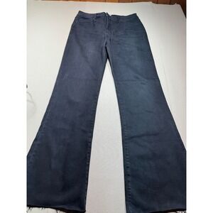 Habitual Tess Wide Leg Jeans Grays Peak Faded Black Raw Hem High Rise Size 33